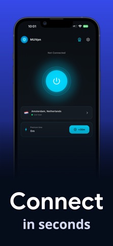 MUVpn: Fast Secure Free VPN iPhone screenshot 1