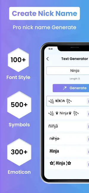 Nickname Generatore screenshot 1