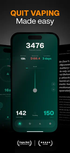 Quit Vaping Tracker: Vape.Not screenshot 1
