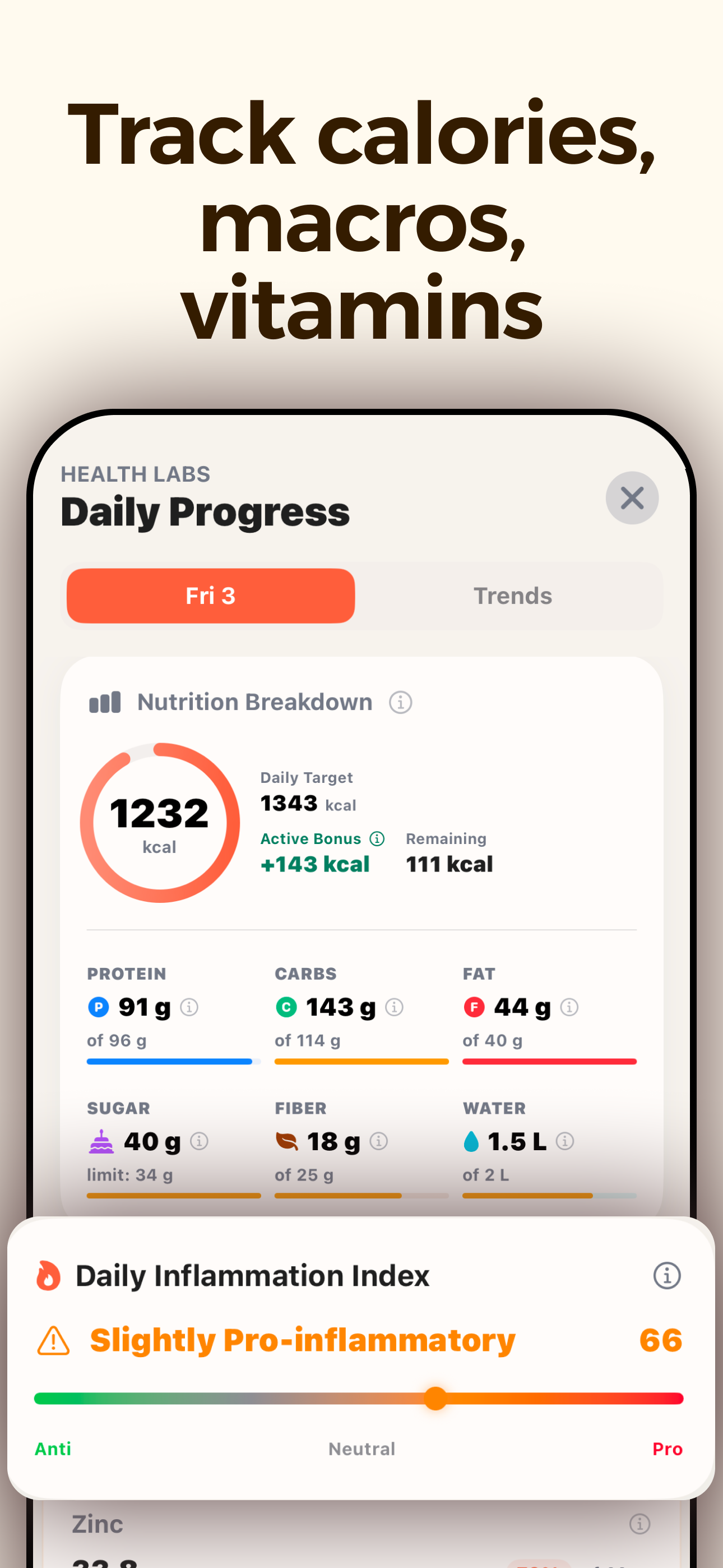 calorie, protein tracker: tang screenshot 4