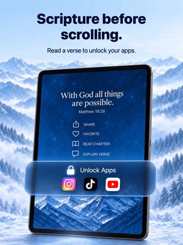 Bible Lock: Put God First iPad screenshot 1