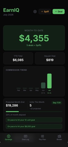 EarnIQ: Commission Tracker Screenshot 1 of 6