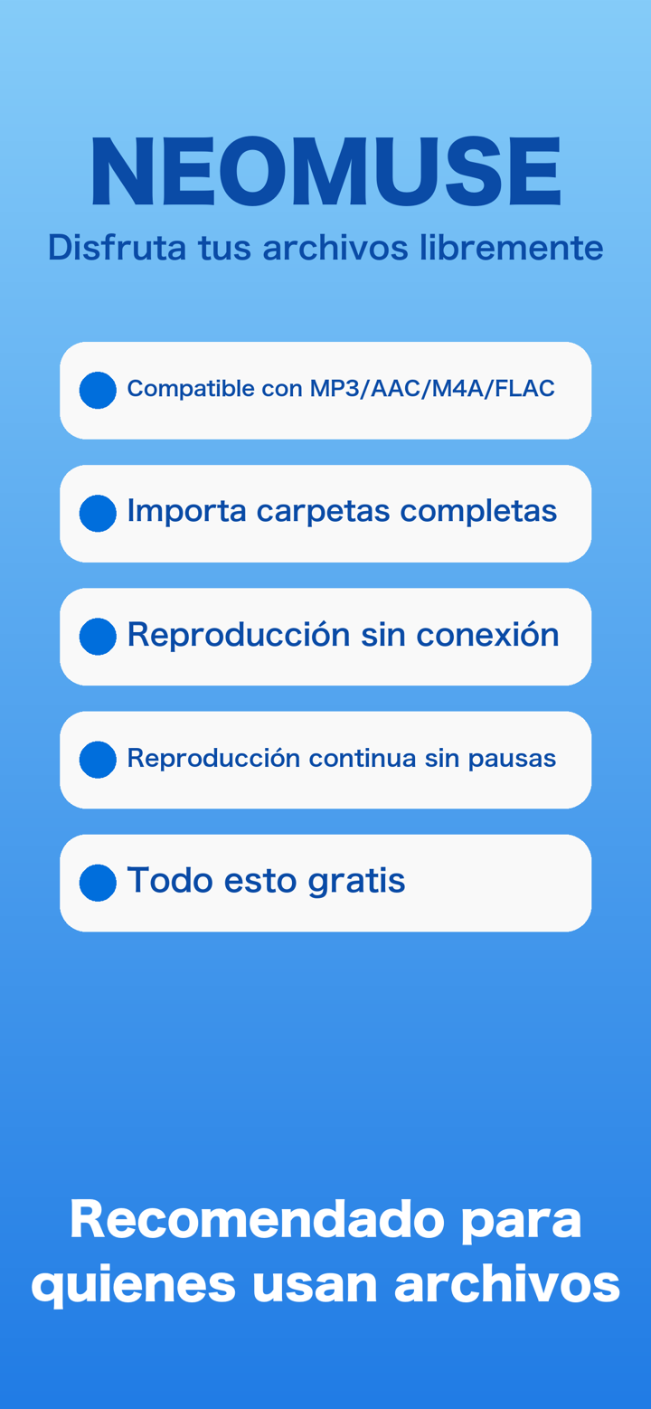 NeoMuse – Reproductor local screenshot 1