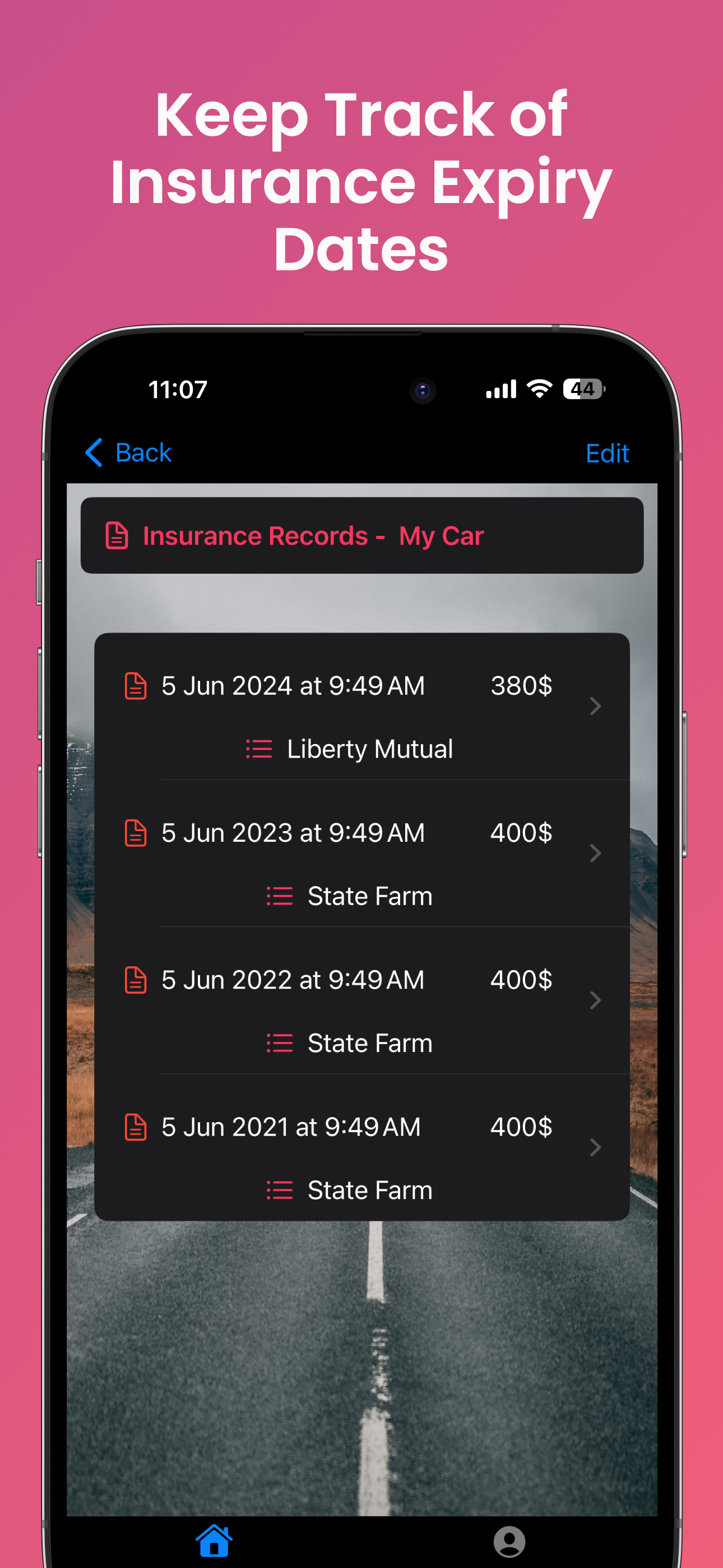 Car Log Diary