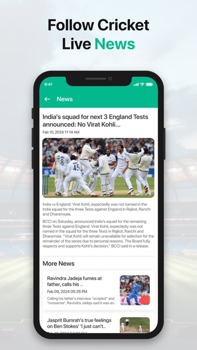 Live Cricket TV Streaming Screenshot