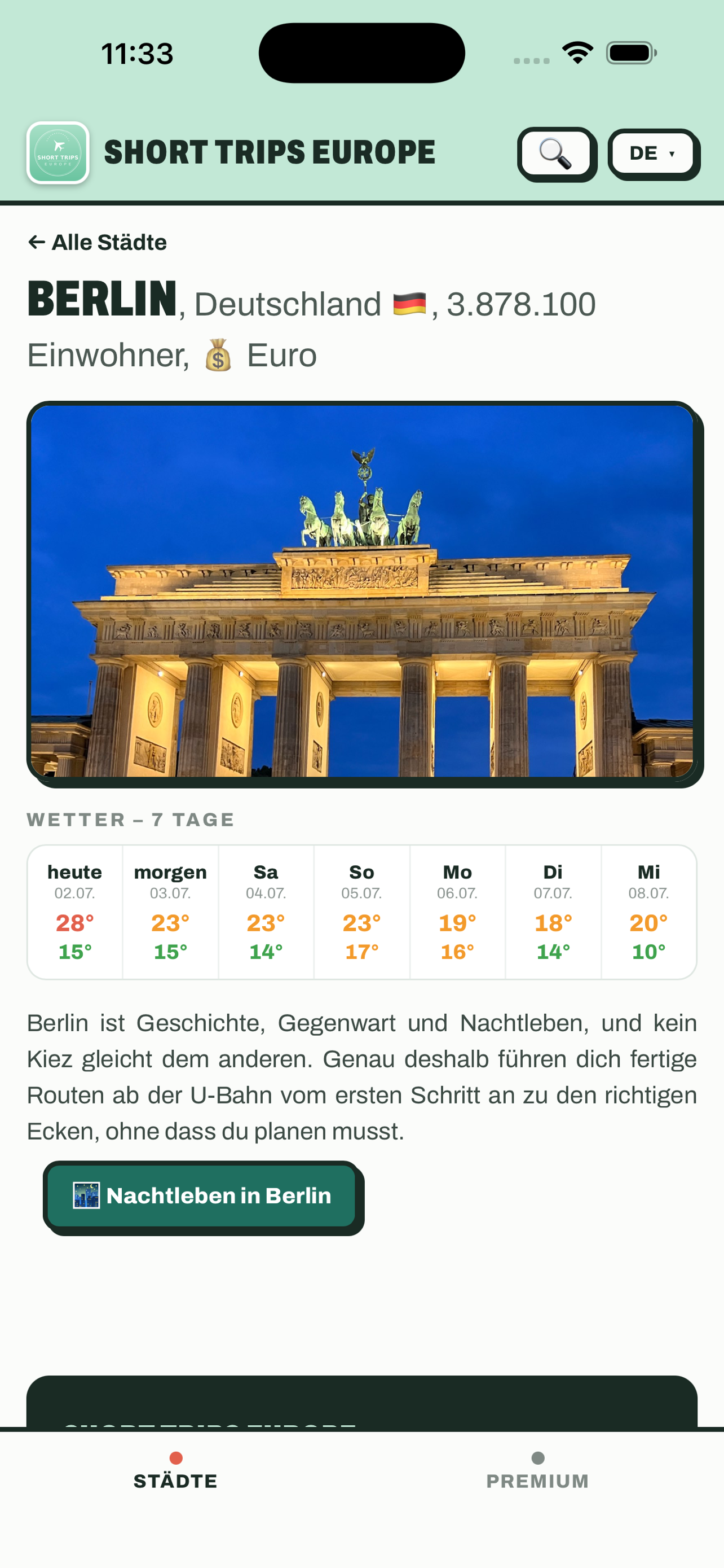 Short Trips Europe screenshot 6