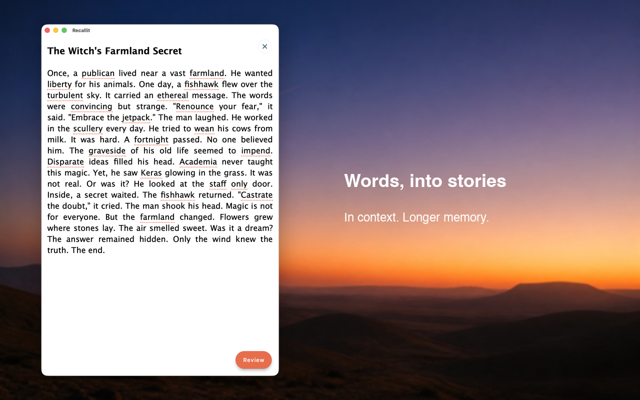 Recallit - Build Vocab Lists screenshot 21