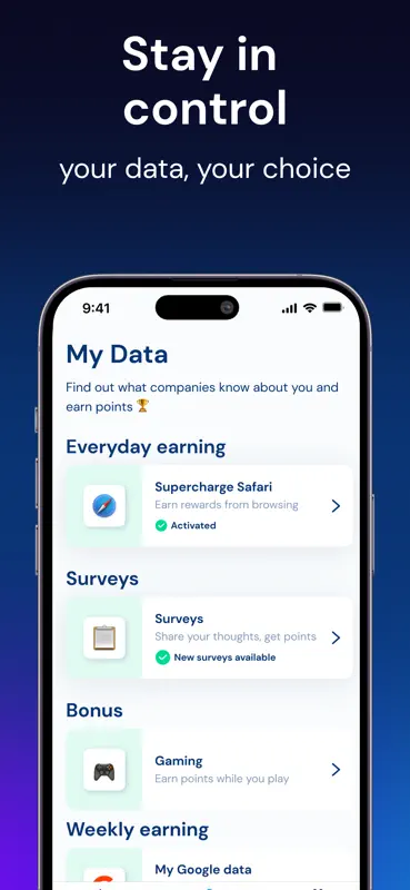 Gener8: Earn From Your Data screenshot 8 of 9