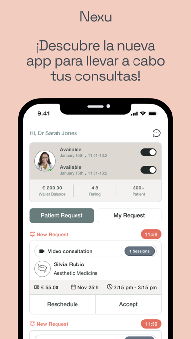 Nexu Health Professionals Screenshot