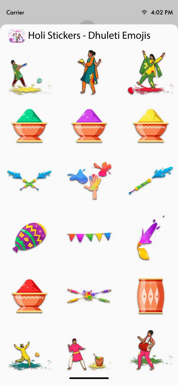 Screenshot #3 pour Holi Stickers - Dhuleti Emojis