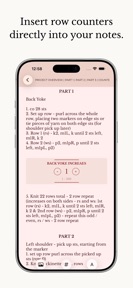 Knitted - Knitting Diary App screenshot