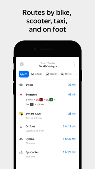 Screenshot von Yandex Maps & Navigator auf dem iPhone 6