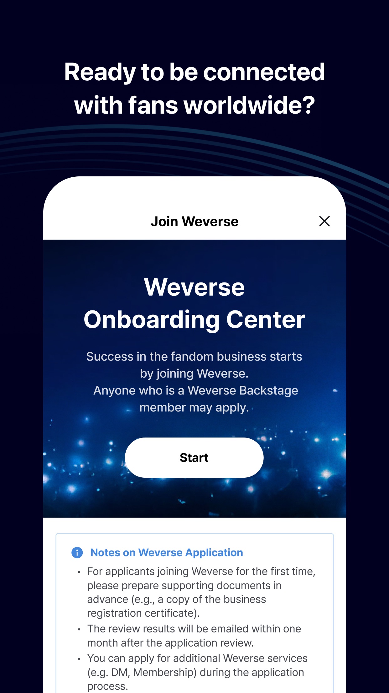 Screenshot 3 of Weverse Backstage