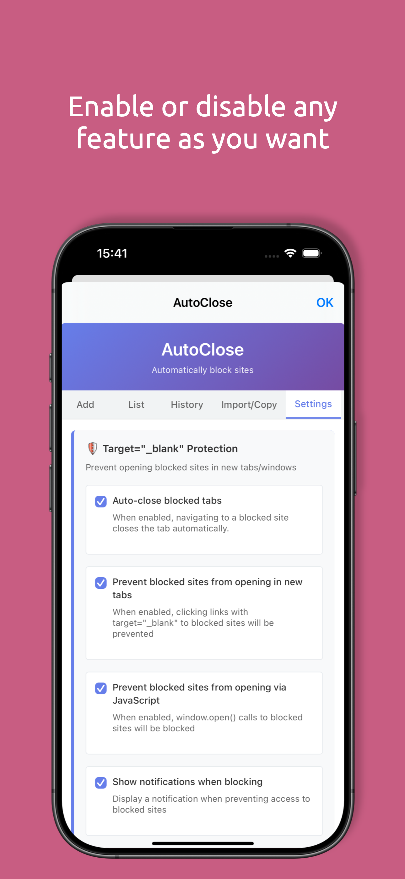 AutoClose - Website Blocker screenshot 5