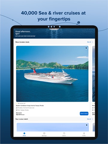 Cruise Deals & AI Price Alerts iPad screenshot