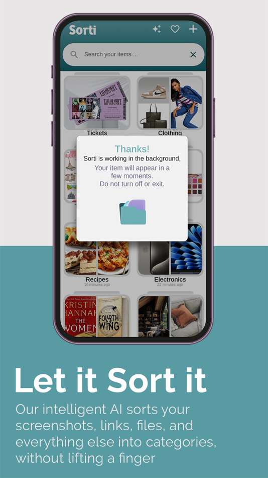 #3. Sorti - New AI Sorting App (iOS) 由: Linoy Bar-Gal