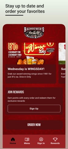 Baumhower's Victory Grille iPhone screenshot
