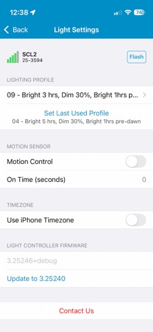 Solar Light Control iPhone screenshot