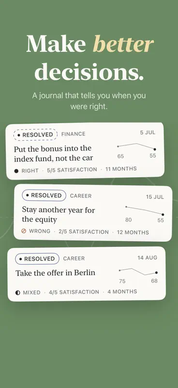 Reckon: Decision Journal screenshot 1 of 6