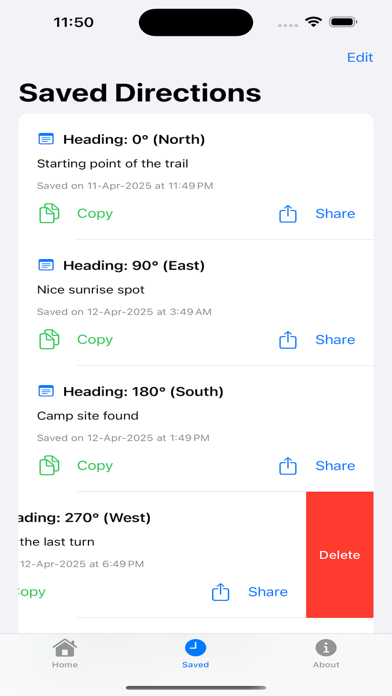 GeoNote Compass Screenshot