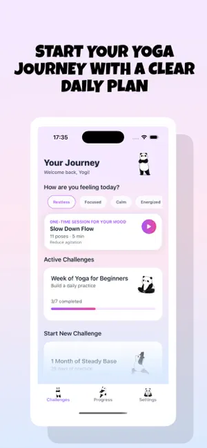 Panda Yoga: 5 Min Challenge screenshot 2