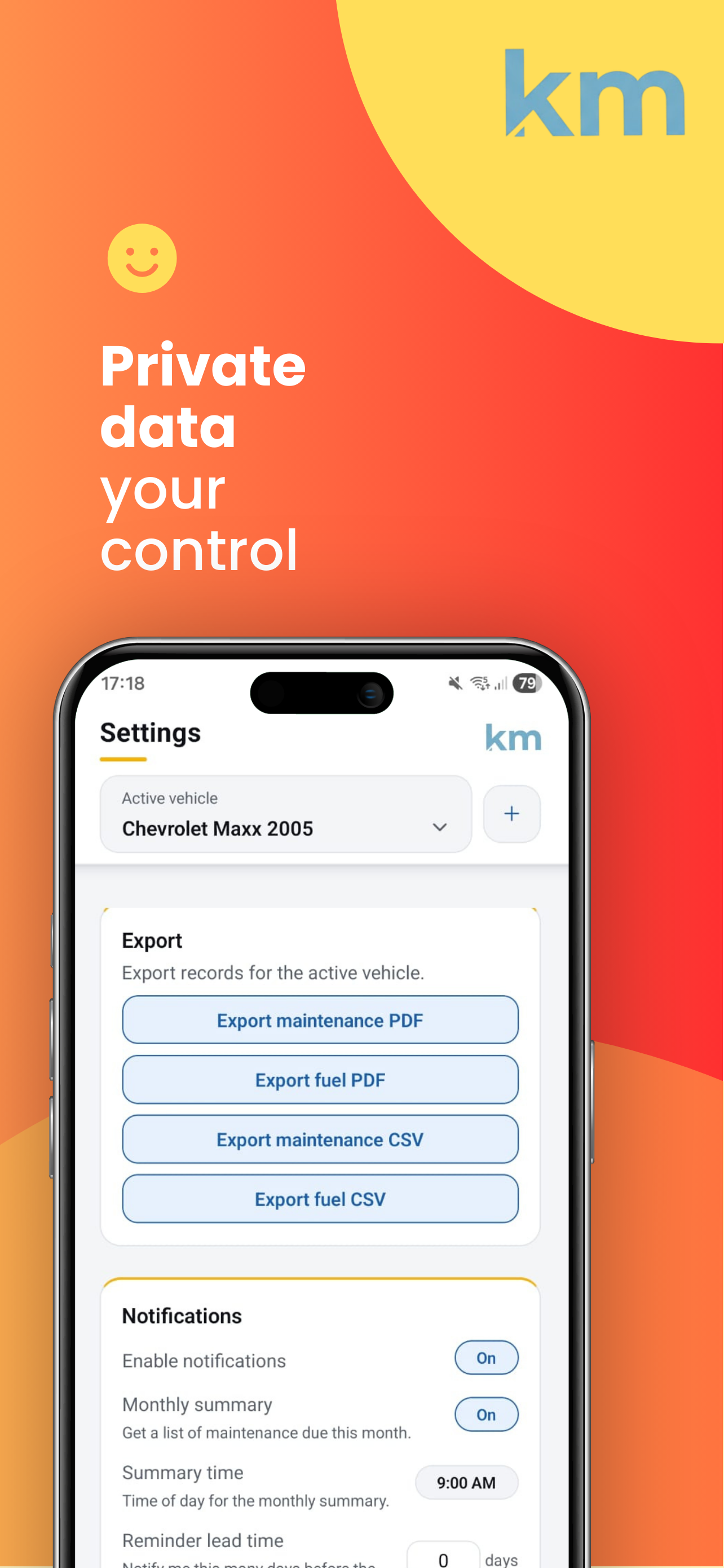 KMcost – Car Cost Tracker screenshot 5
