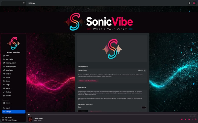 SonicVibe Music Streamer screenshot