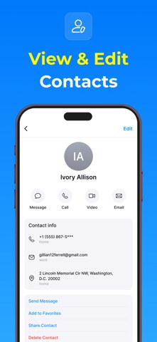 Contacts - Phone Dialer iPhone screenshot