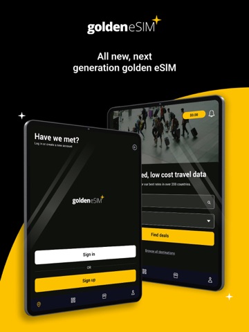 Golden eSIM - Global Internet iPad screenshot