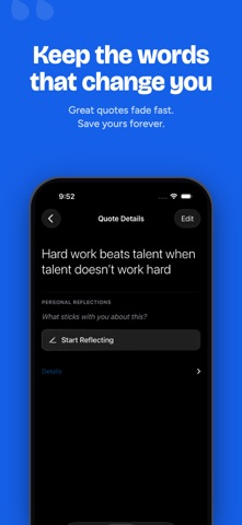 Quote Reflect: Save Insights Screenshot 1 of 6
