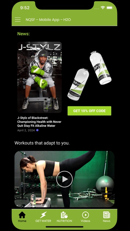 Never Quit Stay Fit App