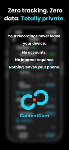 ContentCam: Dual Camera Video iPhone screenshot