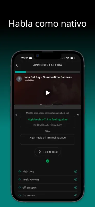LyricFluent: Aprende inglés screenshot 9 of 10