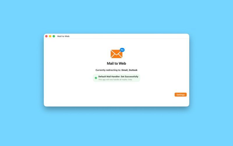 Mail to Web app screenshot