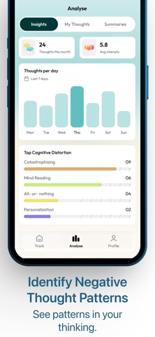 MindTrace: CBT Thought Tracker screenshot