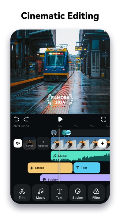 Filmora:AI Video Editor, Maker Screenshot 1 - AppWisp.com Filmora:AI Video Editor, Maker Screenshot 1 - AppWisp.com