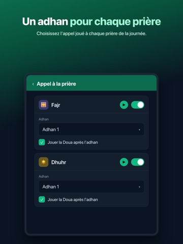 Adhanbox iPad screenshot