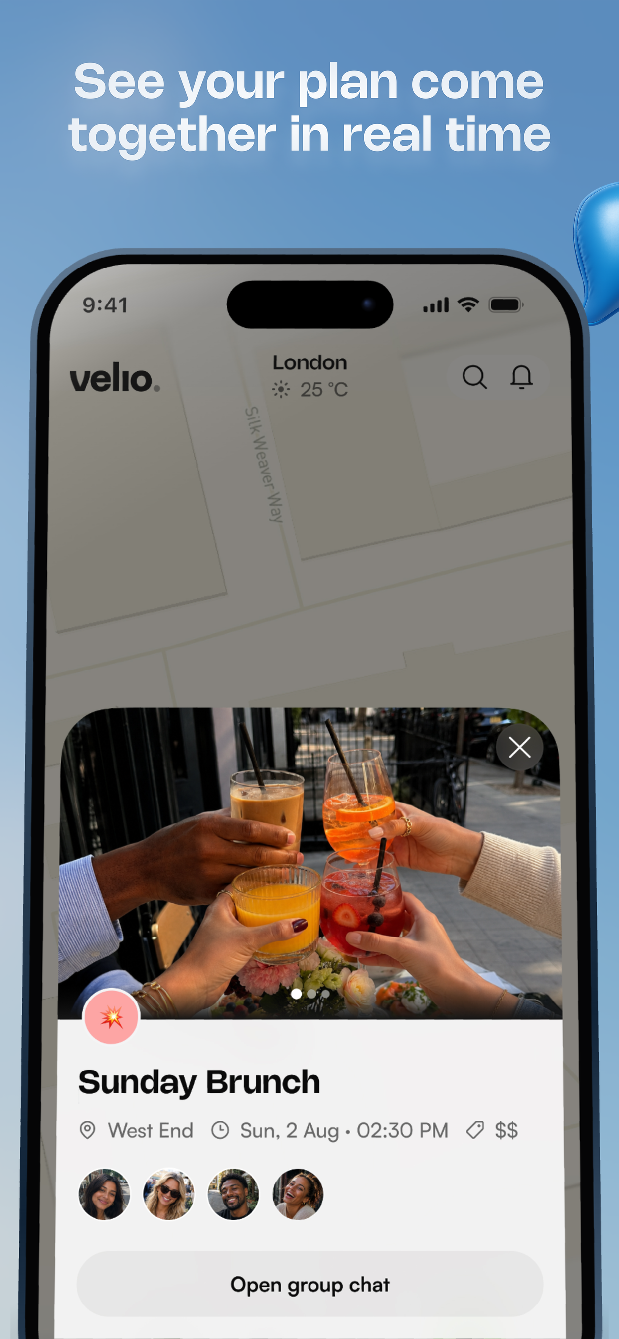 Velio:Meetup, travel & friends screenshot 5