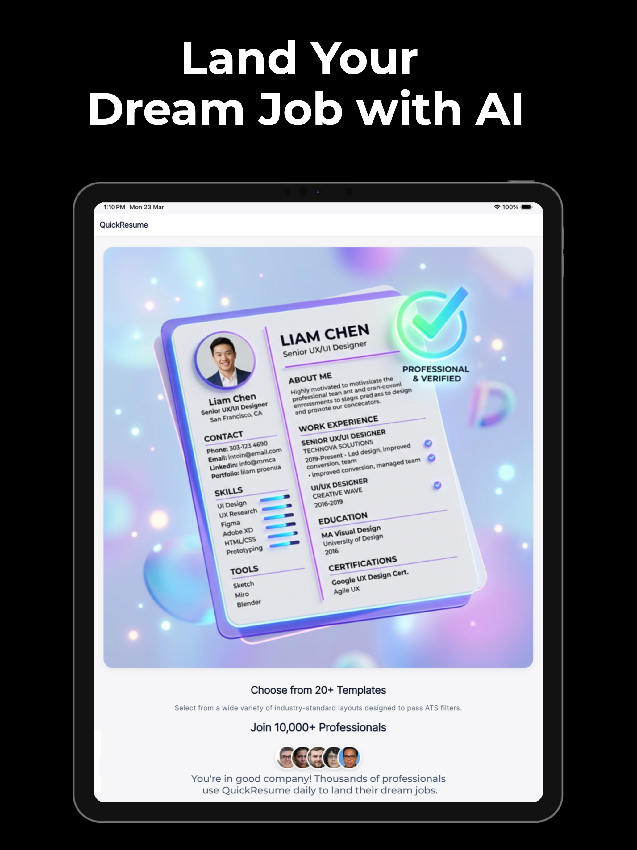 QuickResume: AI Resume Builder screenshot 8