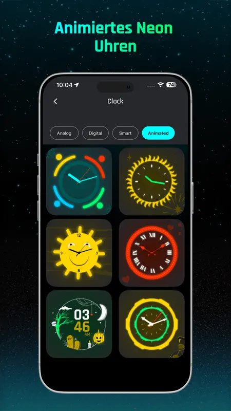 Digitale Neon-Nachtuhr screenshot 7 of 8