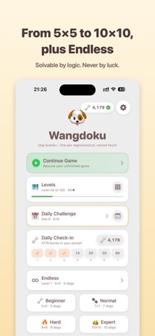 Wangdoku: Doggo Logic Puzzle iPhone screenshot