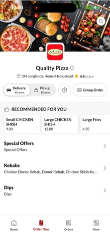 Quality Pizza. Screenshot 2 of 4