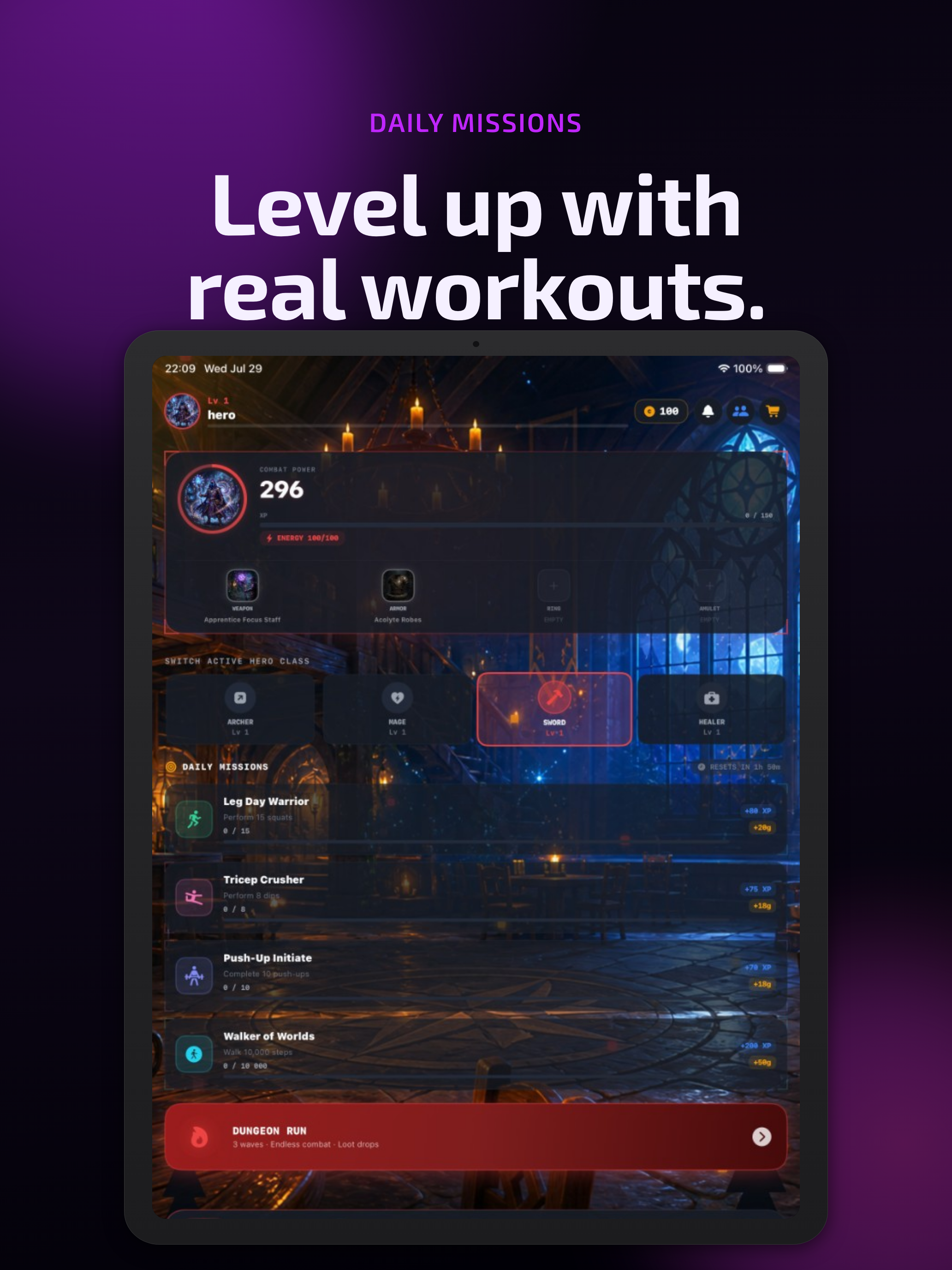 FitRPG: Fitness Workout RPG screenshot 11
