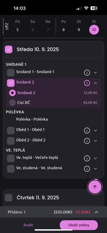 Strava.cz Meal Ordering Screenshot 8 of 8