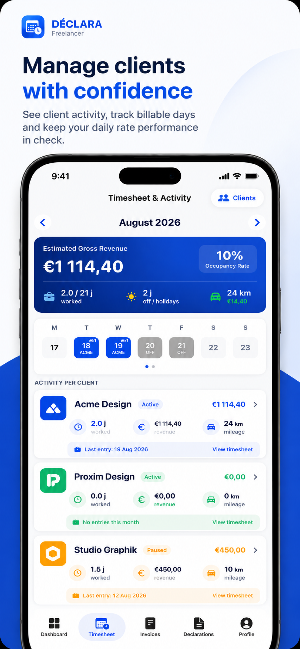 Déclara - Freelancer screenshot 4