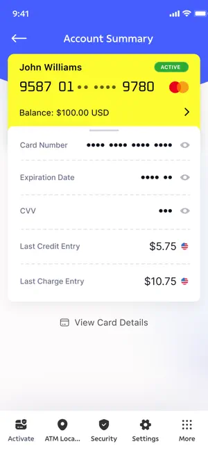 BB Americas Bank Prepaid Card screenshot 4