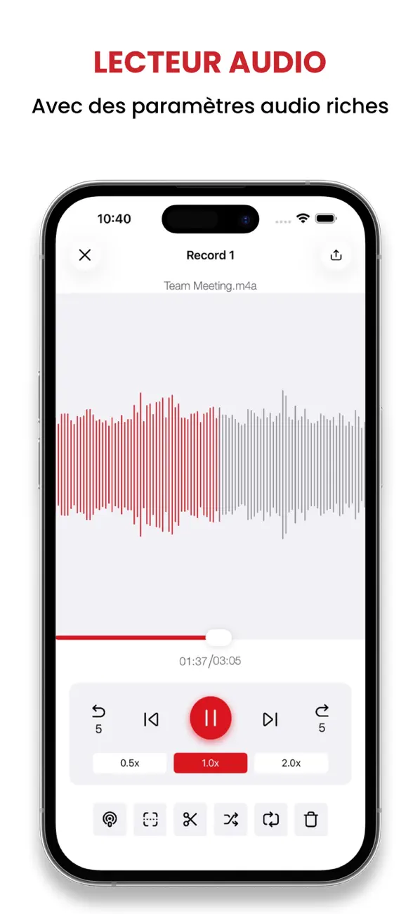 Screenshot #3 pour Recorder Plus : Voice Recorder