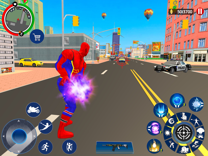 Super Spider Rope Hero Police