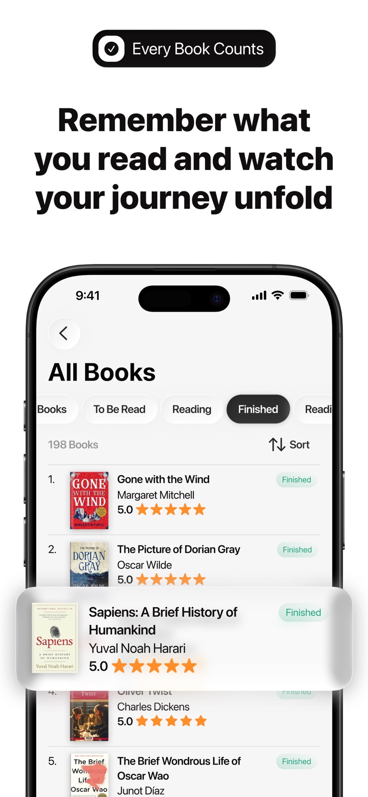 Library of me | Book tracker iphone screenshot 2