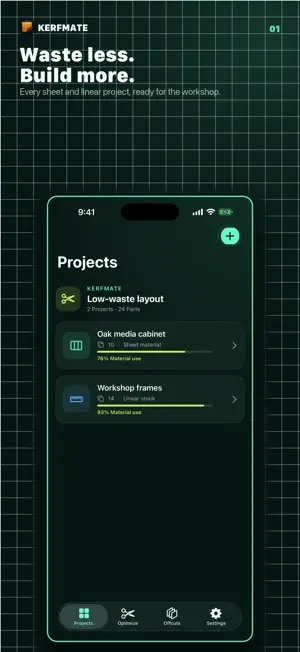 KerfMate: Cut List Optimizer screenshot 1